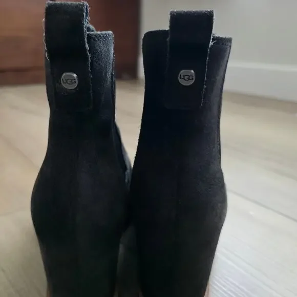 UGG Pax Waterproof Chelsea Nubuck Brown/Black Wedge Booties Women Sz 7.5 US - Picture 16 of 16